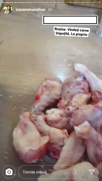 Episod neplăcut pentru Oana Roman, după ce s-a întors de la cumpărături: “Mi s-a făcut rău”. Ce a găsit într-o pungă cu carne