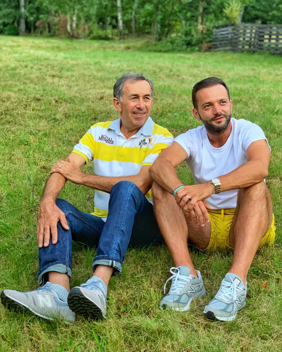 Mihai Morar, alături de tatăl său