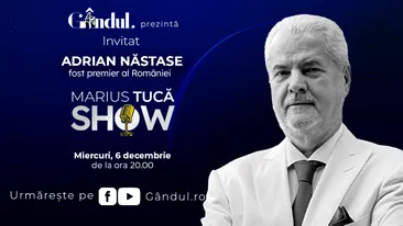 Marius Tucă Show începe miercuri, 6 decembrie, de la ora 20.00, live pe gândul.ro. Invitat: Adrian Năstase