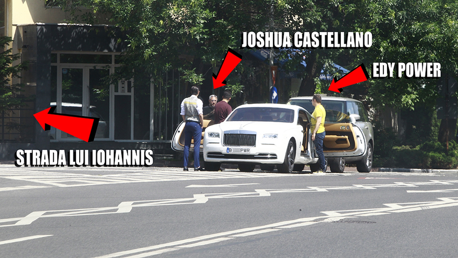 Imagini desprinse din filmele cu gangsteri în cel mai bogat şi mai bine păzit cartier din România. Edi Chioru al lui Ticuţă & Joshua Castellano au blocat strada lui Iohannis cu maşinile de jumătate de milion de EURO! 