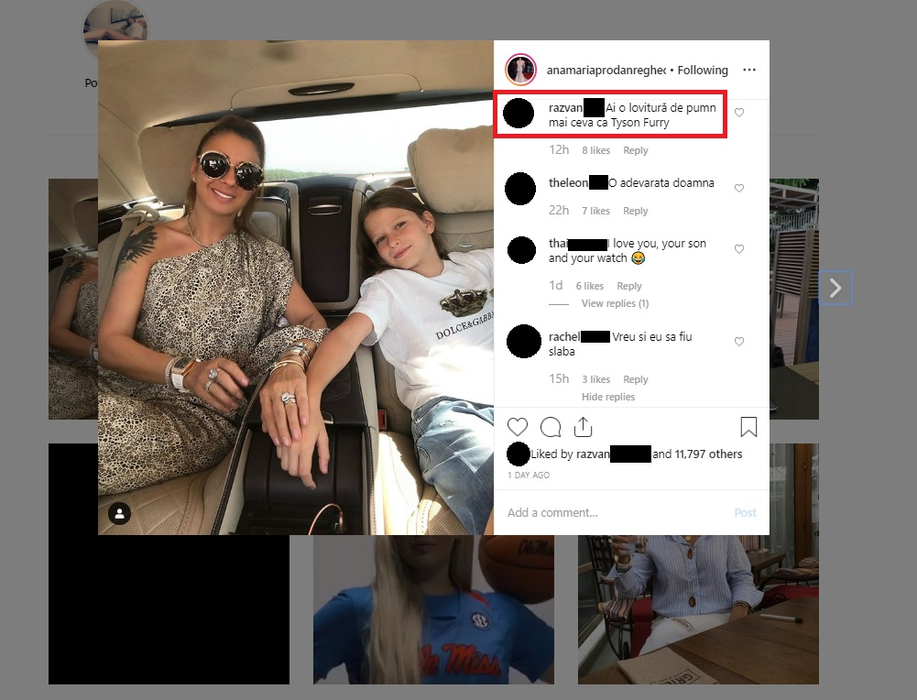 Gestul subliminal făcut de Anamaria Prodan la câteva ore după ce i-a dat un pumn în față lui Dan Alexa