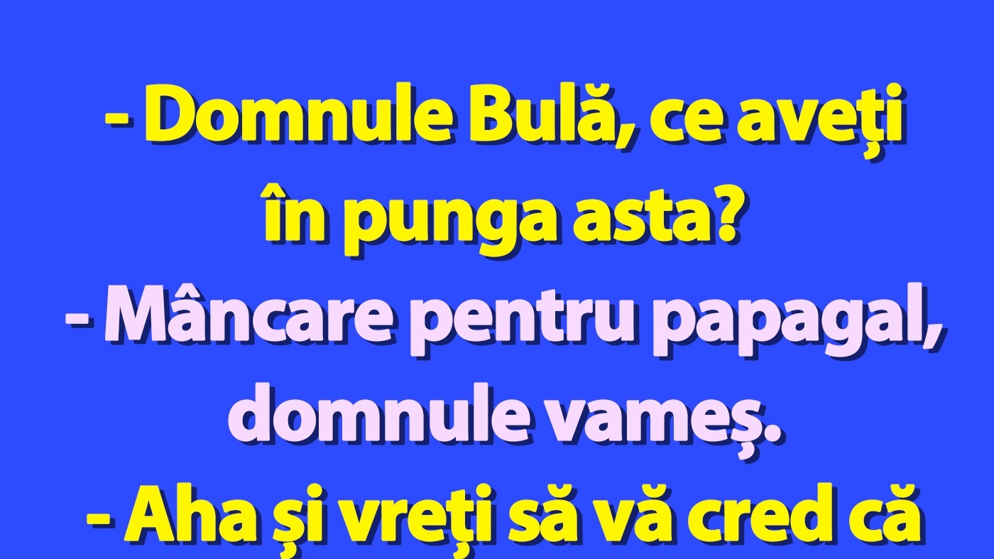 BANC | "Domnule Bulă, ce aveți în punga asta?"