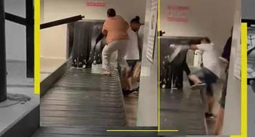 Au venit direct de la Napoli și… S-au urcat cu picioarele pe banda de bagaje și…