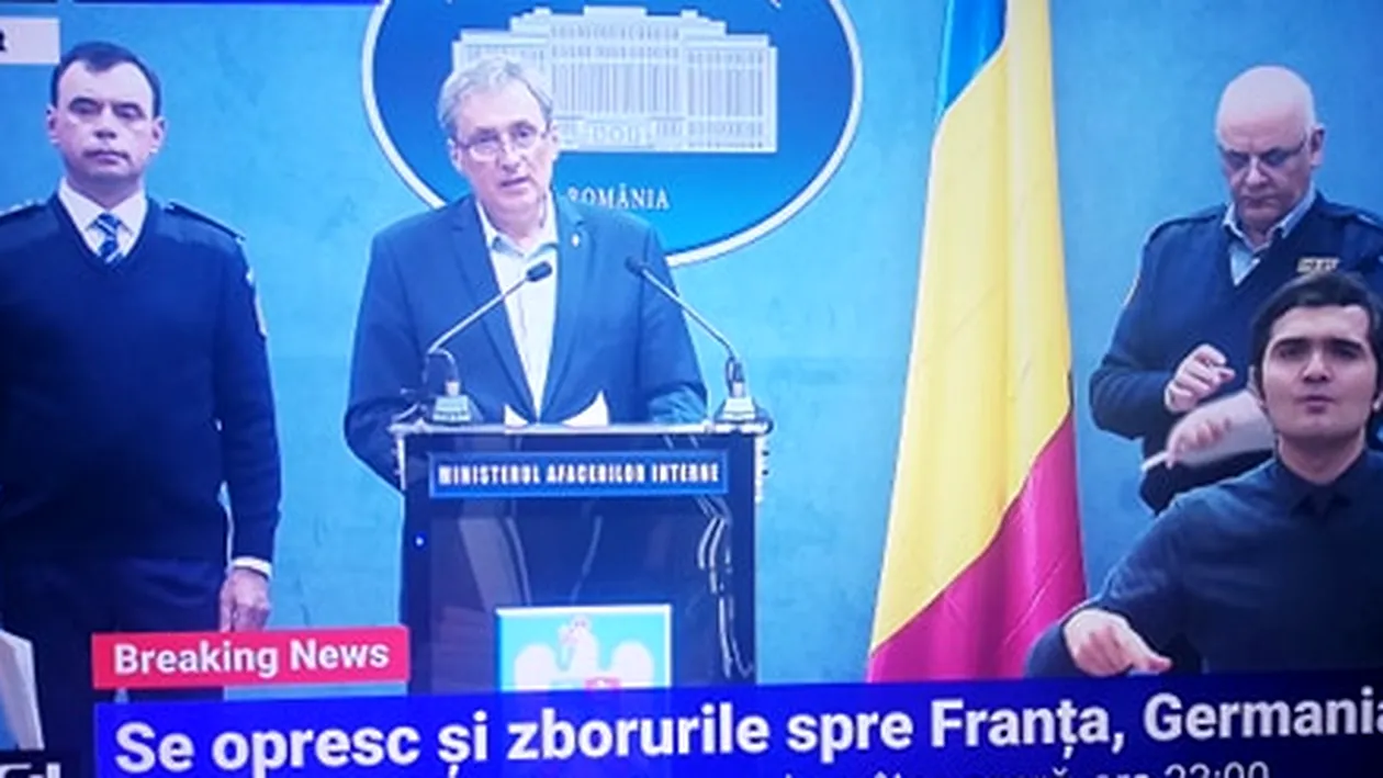 Ministrul de Interne Vela: ”Se suspendă toate zborurile spre / către Germania și Franța!” Vezi pe ce durată VIDEO