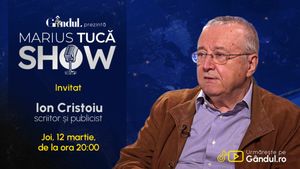 Marius Tucă Show începe joi, 12 martie, de la ora 20.00, live pe Gândul. Invitat: Ion Cristoiu