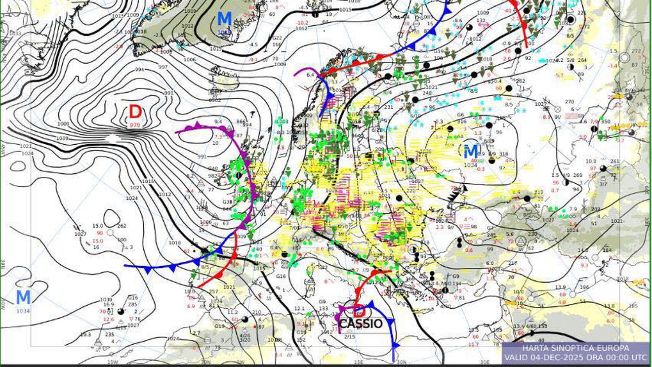 Ciclonul european Cassio face ravagii în Europa! România, afectată și ea de efectele fenomenului extrem