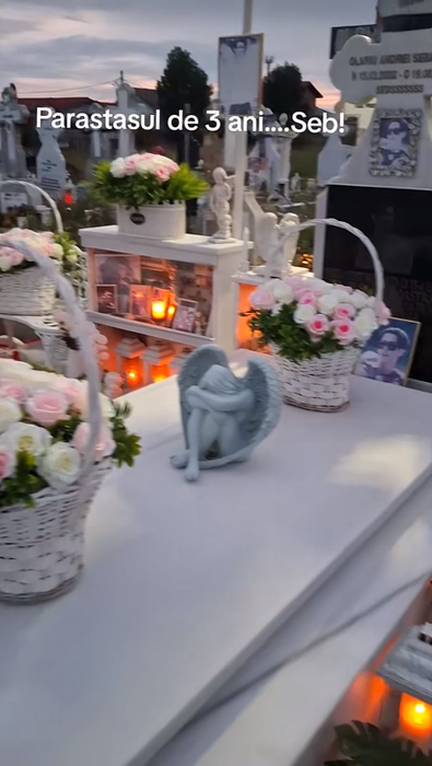 Mormântul lui Sebastian Olariu, tânărul ucis de Vlad Pascu