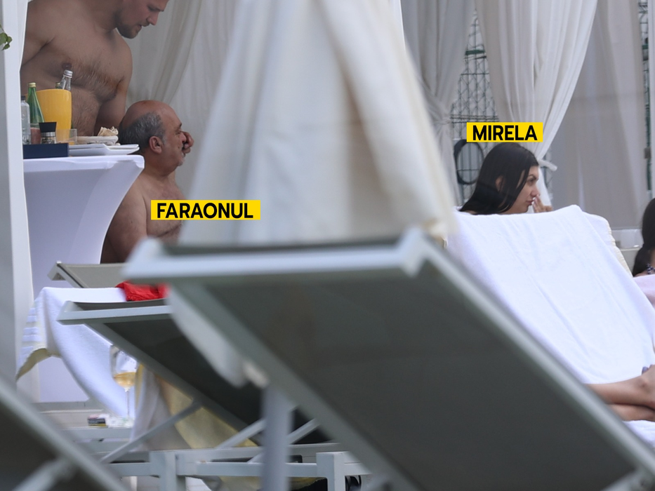 Mirela, alături de multimilionarul egiptean, la piscină (Foto: CANCAN.RO)