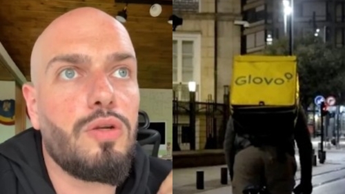 BRomania a comandat un buchet de 101 trandafiri prin Glovo. IREAL ce i-a adus curierul, de fapt: ”Ce e de făcut în situația asta?!”