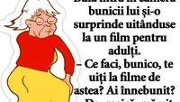 BANC | Bulă intră în camera bunicii lui şi-o surprinde uitându-se la un film pentru adulți