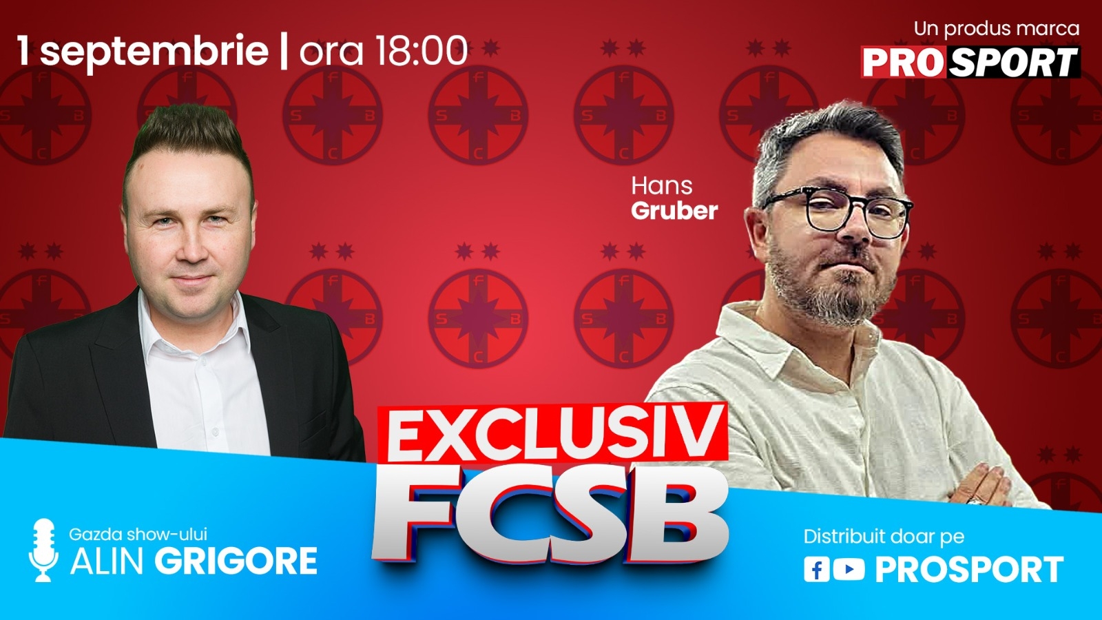 A doua ediție din „Exclusiv FCSB”, o producție marca ProSport, va fi difuzată în această seară, de la ora 18:00, pe canalul de YouTube ProSport și pe pagina de Facebook ProSport