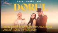 Puya, colaborare de senzație cu Andra și Guz! Melodia Dorul, un amestec de rap, pop, cu influențe folclorice și referiri la istorie și tradiții