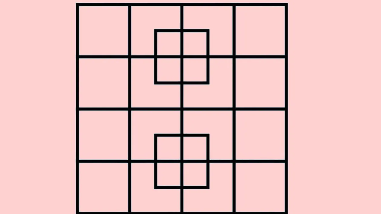 TEST IQ | Câte pătrate sunt în această poză, de fapt?
