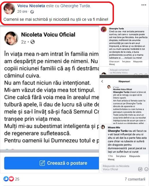 Gheorghe Turda și Nicoleta Voicu s-au împăcat, iar vestea a fost confirmată de artistă! Declarațiile sale îți fac pielea de găină
