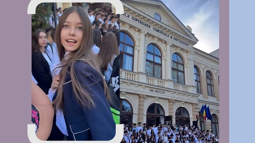 Fiica Iuliei și a lui Mihai Albu, delicată în prima zi de liceu. Ce școală urmează tânăra