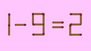 Test IQ exclusiv pentru genii | Corectați 1 - 9 = 2, mutând un singur chibrit