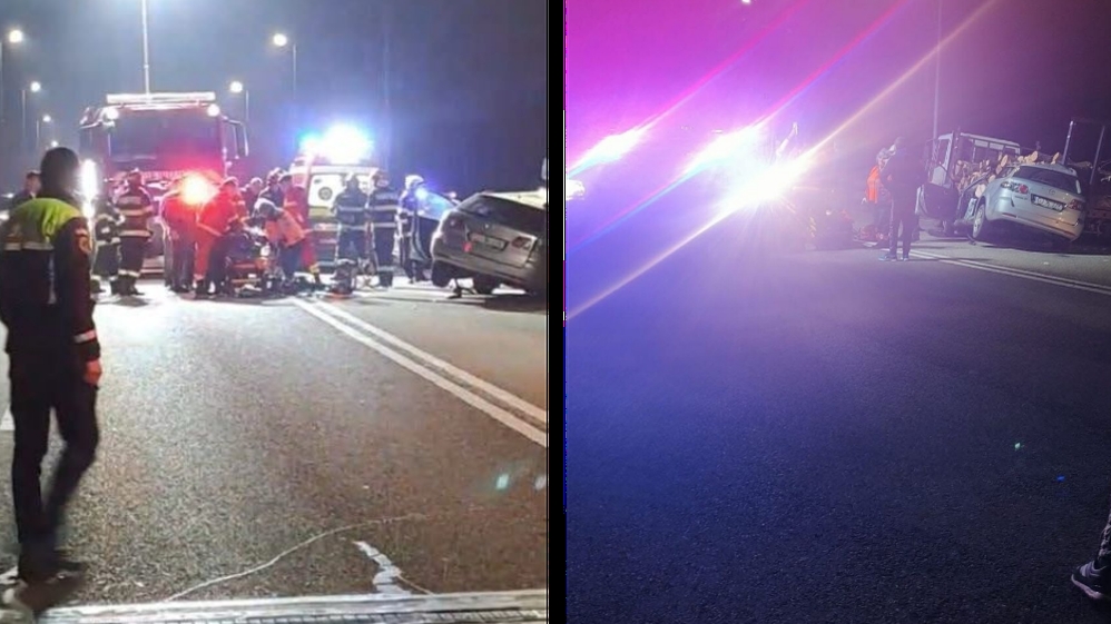 Accident cumplit pe DN 56, la ieșirea din Calafat spre Craiova. O femeie de 42 de ani a murit, iar alte 4 persoane au ajuns în stare gravă la spital