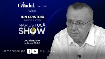 Marius Tucă Show începe joi, 5 ianuarie, de la ora 20.00, live pe gândul.ro