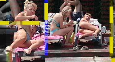 Fosta lui Dan Bittman, topless la o piscină de fițe din București. Monica Odagiu a trecut peste accidentul mortal în care a fost implicată și a ieșit la plajă