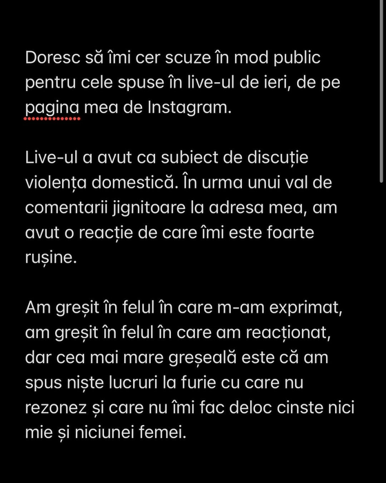 George Burcea și-a cerut scuze pentru ieșirea lui (Foto: Instagram)