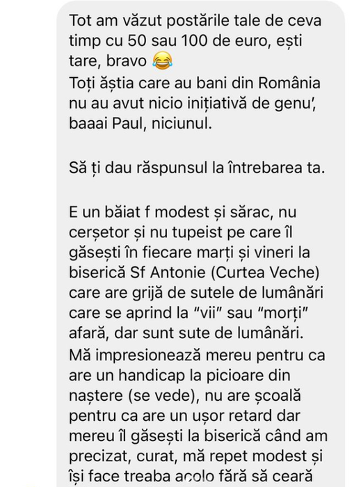Povestea care l-a emoționat pe Pescobar / Foto: Instagram