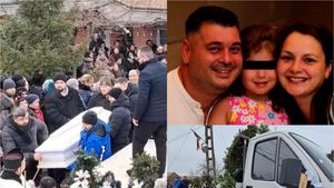 Imagini sfâșietoare! Constantin și Teodora au fost înmormântați împreună, iar micuța Sofia între ei