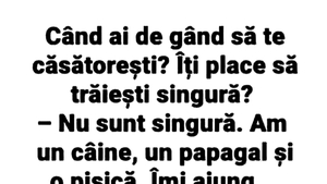 BANCUL ZILEI | "Când ai de gând să te căsătorești?"