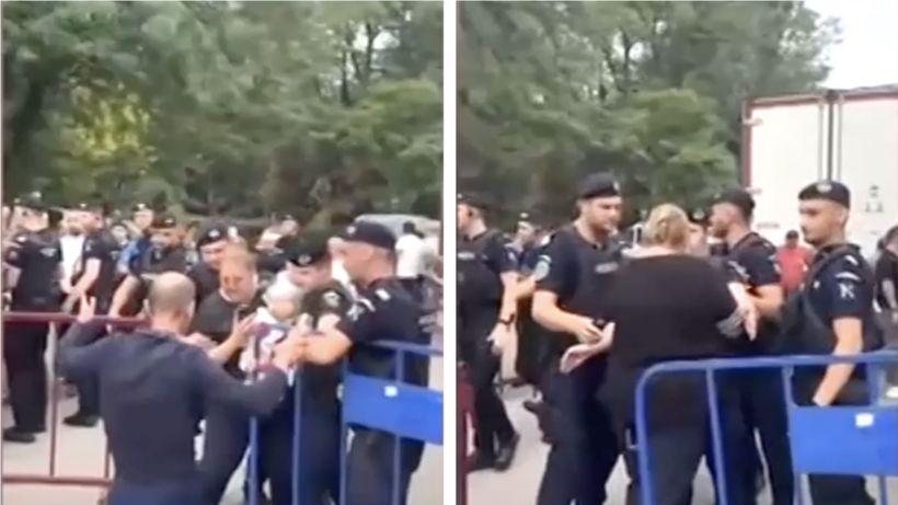 Diana Șoșoacă, pe mâna medicilor după ce a fost lovită de jandarmi. Totul s-a petrecut lângă un camion cu buletine de vot, în Sectorul 3