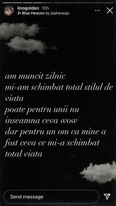 Lino Golden, atac la adresa haterilor: "Am muncit zilnic și mi-am schimbat stilul de viață"
