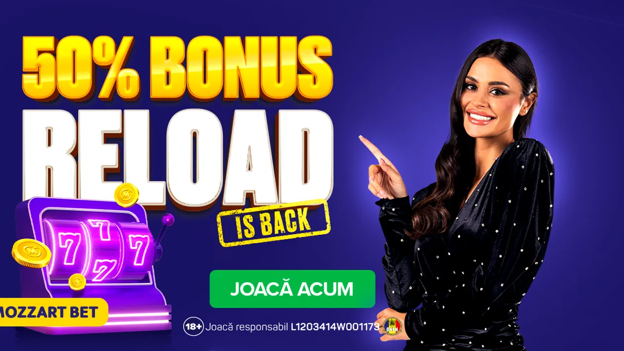 (P) RELOAD 50% la Mozzart Bet – Vineri devine ziua ta norocoasă!