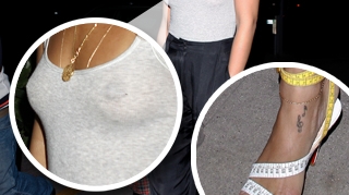 Rihanna, aparitie de neuitat: in maiou transparent, cu sfarcurile la vedere, cu o vanataie pe brat si incaltata in sandale facute din metrul de croitorie!