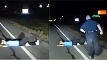 Femeie la un pas sa fie calcata de politie! Ce s-a intamplat cand ofiterul s-a dus la ea. Doamne fereste! VIDEO