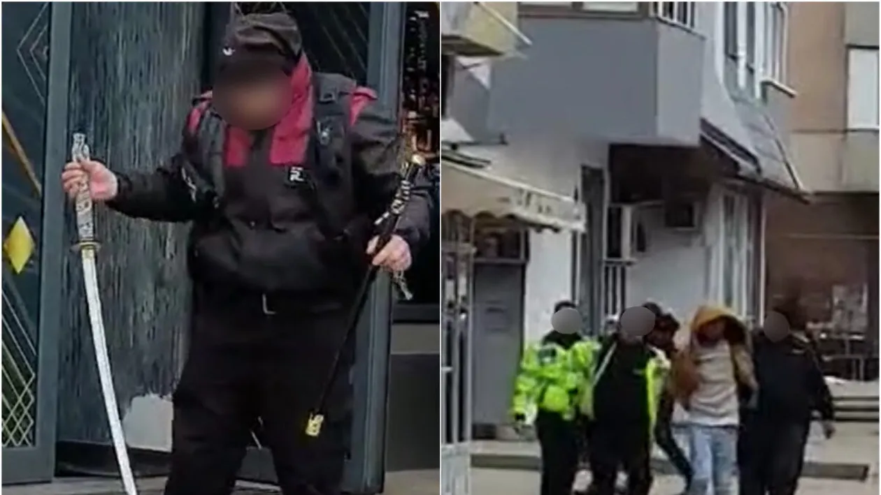 S-a crezut „samurai”! Un tânăr din Târgu-Neamț a intrat cu sabia într-o sală de jocuri. Ce s-a întâmplat la scurt timp