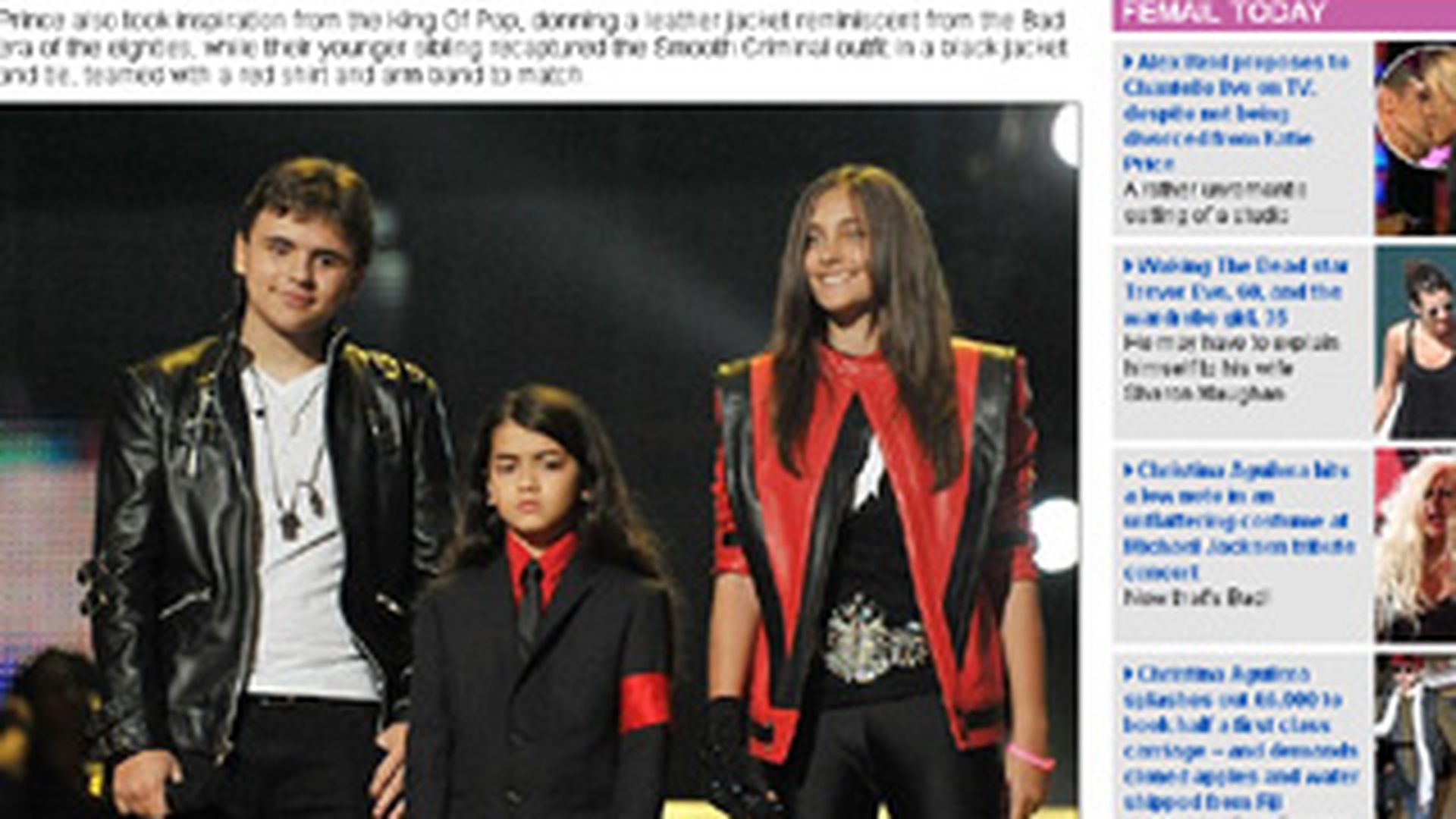 Copiii lui Michael Jackson i-au mostenit hainele! Uite-o pe Paris in jacheta din "Thriller"!
