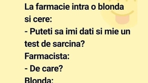 BANCUL ZILEI | O blondă intră în farmacie și cere un test de sarcină