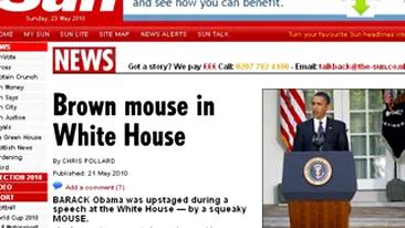 VIDEO Un soarece la Casa Alba! Rozatoarea si-a facut aparitia cand Obama se pregatea de discurs!