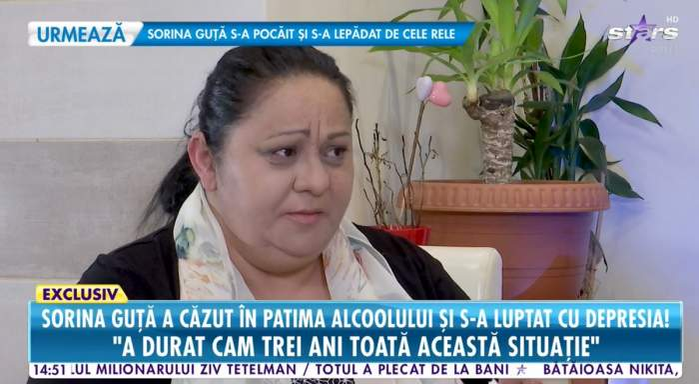 Sorina Șerban, în depresie după moartea mamei sale. Fosta soție a lui Nicolae Guță, probleme cu alcoolul: “Beam până adormeam la masă”