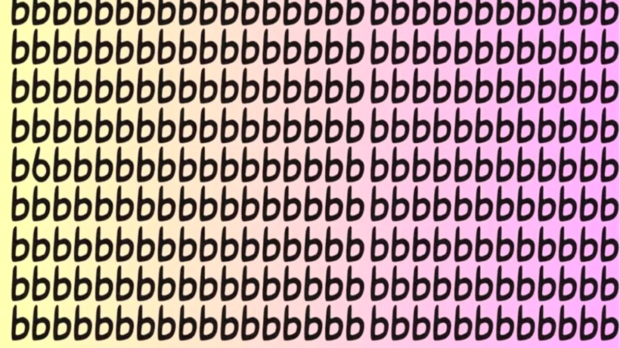 Iluzie optică virală | Găsiți cifra 6 ascunsă printre literele b din această poză