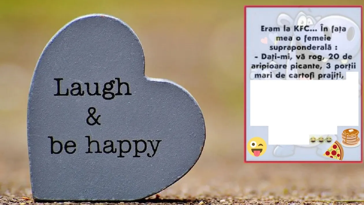 Bancul Zilei | Eram la KFC... În fața mea se afla o femeie supraponderală