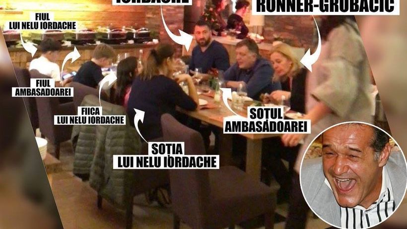 Mărturii explozive. Milionarul a dezvăluit amănunte incredibile de la ”Revelionul bogătaşilor”. Gigi Becali a povestit ce a făcut ambasadoarea pas cu pas în noaptea de pomină: ”Eu eram în sala VIP, ea nu avea ce să caute acolo! (…) Mai veneau şi băgau capul în sala mea… Se uitau ca la spectacol!”