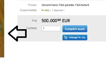 Ce a gasit de vanzare un roman pe internet. “Second Hand, Fara garantie, Fara factura. Pretul: 500.000 de euro :)