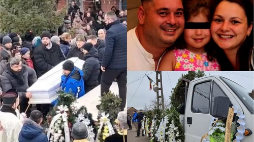 Imagini sfâșietoare! Constantin și Teodora au fost înmormântați împreună, iar micuța Sofia între ei