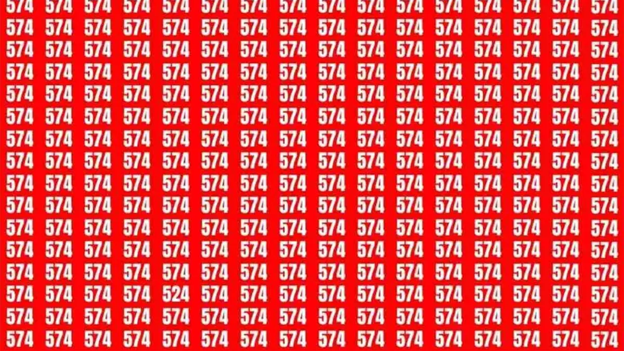 Test de perspicacitate | Găsiți numărul 524 în maximum 8 secunde!