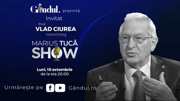 Marius Tucă Show începe luni, 10 octombrie, de la ora 20.00, live pe gândul.ro