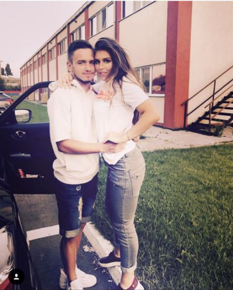 Daniel Benzar, alături de frumoasa lui iubită, Maria