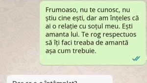 BANCUL ZILEI | "Frumoaso, am înțeles că ești amanta soțului meu"