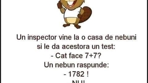 Bancul zilei | Un inspector vine la o casă de nebuni