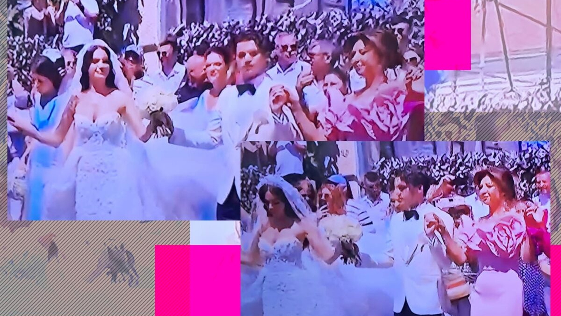 Primele imagini de la nunta lui Ianis Hagi cu Elena Tănase! Mirii au ieșit în stradă și au făcut o horă machedonească