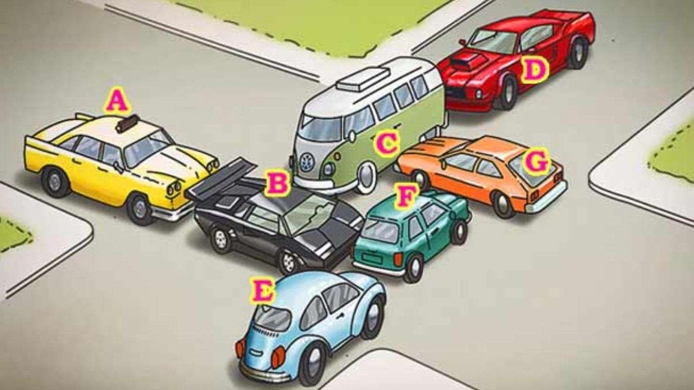 Test de inteligență pentru genii | Mutați un singur autoturism, pentru a elibera complet traficul
