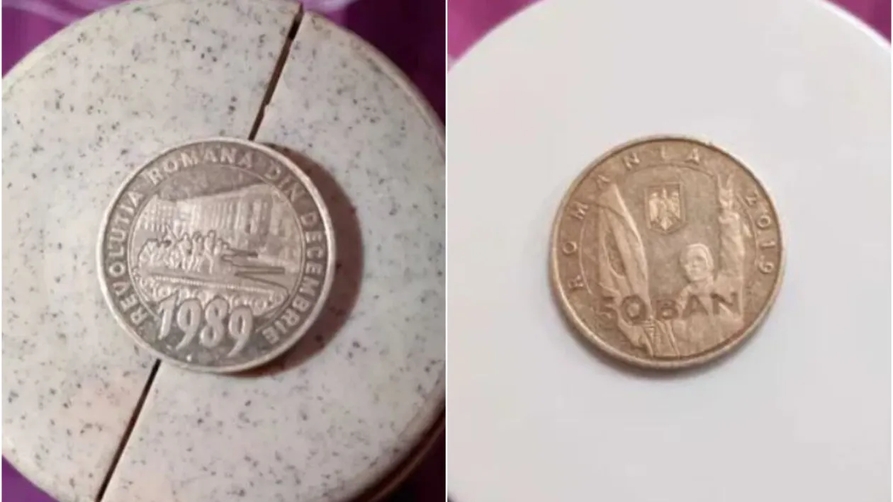 Dacă ai așa ceva acasă, te poți îmbogăți! Cu cât se vinde o monedă de 50 de bani din 1989 acum, în 2023